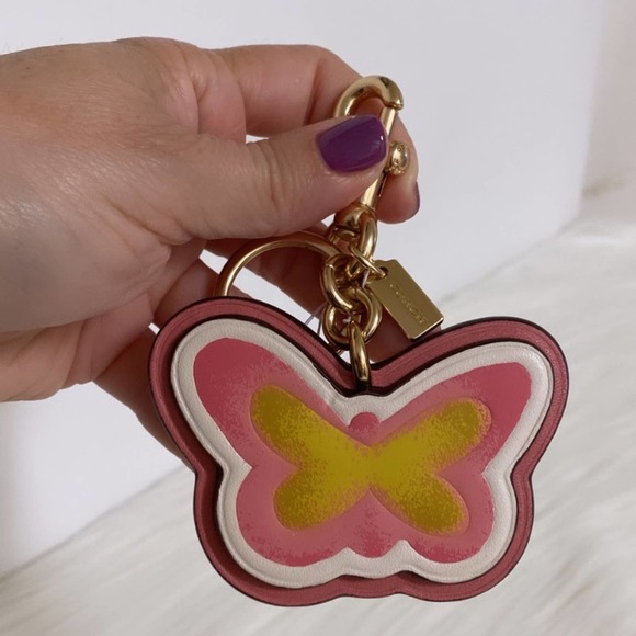 Coach Accessories - New Coach Butterfly Bag Charm in Signature Canvas